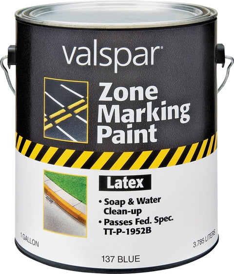 Valspar 024.0000137.007 Field and Zone Marking Paint, Flat, Blue, 1 gal, Pail, Pack of 2