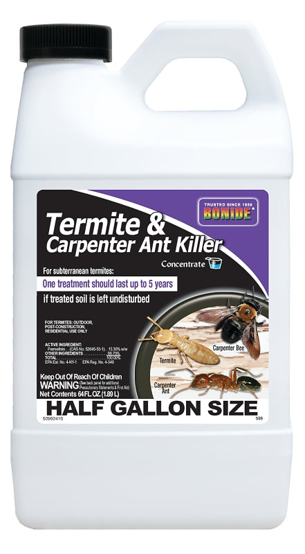 Bonide 569 Termite and Carpenter Ant Control, Liquid, 0.5 gal Can ...