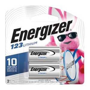 Energizer EL123AP Series EL123APB2 Battery, 3 V Battery, 1500 mAh, Manganese Dioxide, Lithium