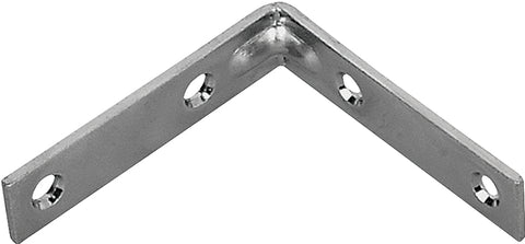 ProSource CB-Z025-013L Corner Brace, 2-1/2 in L, 2-1/2 in W, 5/8 in H, Steel, Zinc-Plated, 2 mm Thick Material, Pack of 25