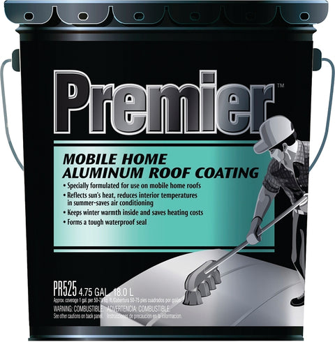 Henry PR525070 Roof Coating, Silver, 18 L Pail, Silver