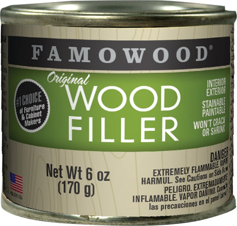 Famowood 36141128 Original Wood Filler, Paste, Oak/Teak, 6 oz Can