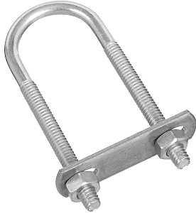 National Hardware N222-109 U-Bolt, 1/4-20 Thread, 1-3/4 in L Thread, Steel, Zinc, Pack of 5