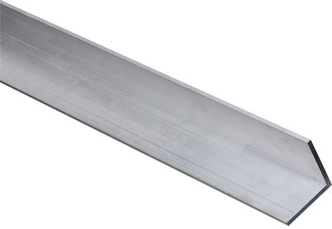 National Hardware 4204BC Series N247-452 Angle Stock, 1-1/2 in L Leg, 72 in L, 1/8 in Thick, Aluminum, Mill