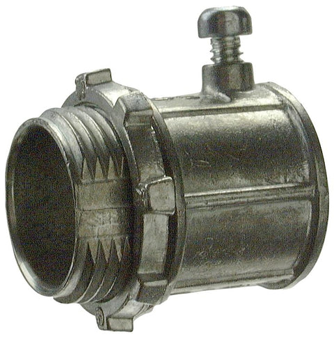 Halex 23212 EMT Connector, 3/4 in Set Screw, Zinc - 5/BAG