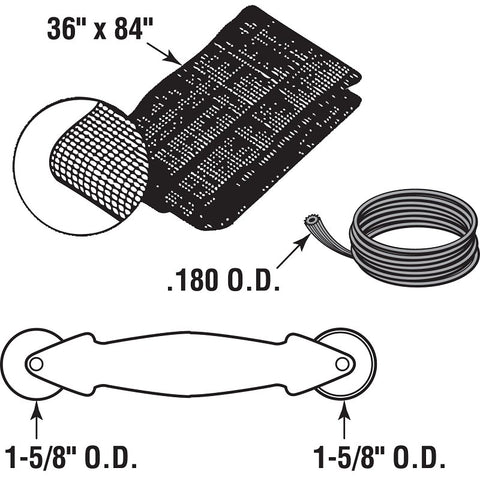 Make-2-Fit P7511 Screen Door Repair Kit, Charcoal