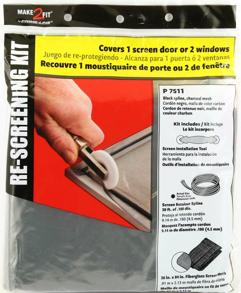 Make-2-Fit P7511 Screen Door Repair Kit, Charcoal