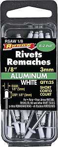 Arrow RSAW1/8 Pop Rivet, Short, 1/8 in L, Aluminum, 25/PK