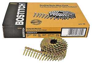 Bostitch CR5DGAL Roofing Nail, 1-3/4 in L, 11 Gauge, Galvanized Steel, Smooth Shank