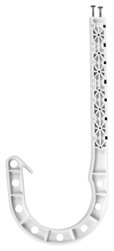Oatey 33762 J-Hook, 3 in Opening, ABS, White, For: Piping System