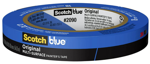 ScotchBlue 2090-18NC Painter's Tape, 60 yd L, 0.71 in W, Blue