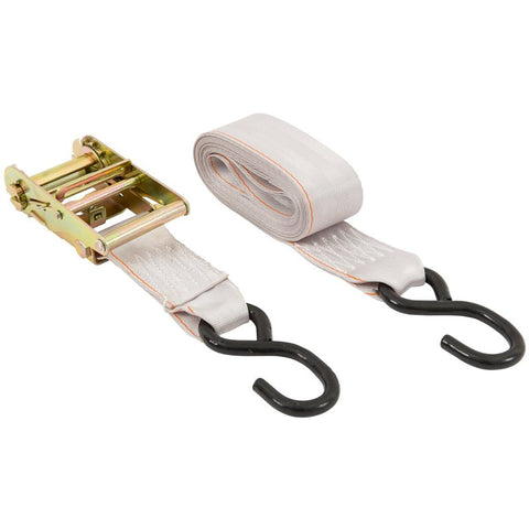 Keeper 05517 Tie-Down, 2 in W, 14 ft L, Polyester, Gray, 500 lb, S-Hook End Fitting