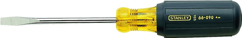 STANLEY 66-090 Screwdriver, 1/4 in Drive, Slotted Drive, 8-1/2 in OAL, 4 in L Shank, Vinyl-Grip Handle