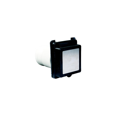 Park Power 6353ELRVBLK Power Inlet, 50A Black w/SS Trim