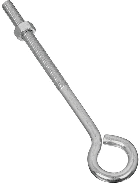 National Hardware N221-242 Eye Bolt, 5/16-18 Thread, 3 in L Thread, 3/4 in ID Dia Eye, 4.72 in L Shank, Steel, Zinc, Pack of 10