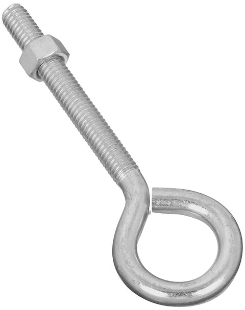 National Hardware N221-275 Heavy-Duty Eye Bolt, 3/8-16 Thread, 3 in L Thread, 1 in ID Dia Eye, 3.35 in L Shank, Steel, Pack of 10