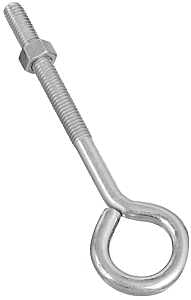 National Hardware N221-283 Eye Bolt, 3/8-16 Thread, 3 in L Thread, 1 in ID Dia Eye, 4.35 in L Shank, 160 lb Working Load, Pack of 10