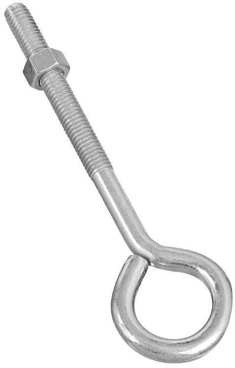 National Hardware N221-283 Eye Bolt, 3/8-16 Thread, 3 in L Thread, 1 in ID Dia Eye, 4.35 in L Shank, 160 lb Working Load, Pack of 10