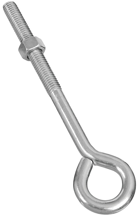 National Hardware N221-325 Eye Bolt, 1/2-13 Thread, 3-3/4 in L Thread, 1 in ID Dia Eye, 6.14 in L Shank, Steel, Zinc, Pack of 10