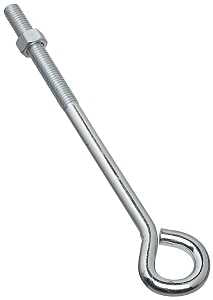 National Hardware N221-333 Eye Bolt, 1/2-13 Thread, 3-3/4 in L Thread, 1 in ID Dia Eye, 8.14 in L Shank, Steel, Zinc, Pack of 10