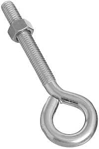 National Hardware N221-317 Eye Bolt, 1/2-13 Thread, 3-1/2 in L Thread, 1 in ID Dia Eye, 3.95 in L Shank, Steel, Zinc, Pack of 10