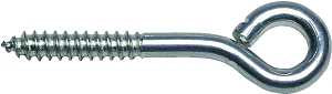 National Hardware N220-723 Lag Screw Eye, 2.12 in L Thread, 5-1/4 in OAL, 320 lb Working Load, Steel, Zinc, Pack of 10