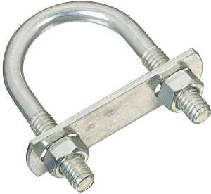 National Hardware N222-125 U-Bolt, 5/16-18 Thread, 1-1/8 in L Thread, Steel, Zinc, Pack of 5