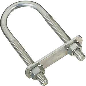 National Hardware N222-133 U-Bolt, 5/16-18 Thread, 2-1/4 in L Thread, Steel, Zinc, Pack of 5