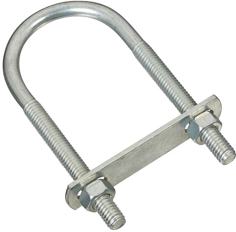 National Hardware N222-166 U-Bolt, 5/16-18 Thread, 1-1/2 in L Thread, Steel, Zinc, Pack of 5