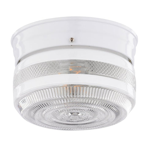 Boston Harbor F13WH01-6859CL-3L Single Light Ceiling Fixture, 120 V, 60 W, 1-Lamp, A19 or CFL Lamp, White Fixture