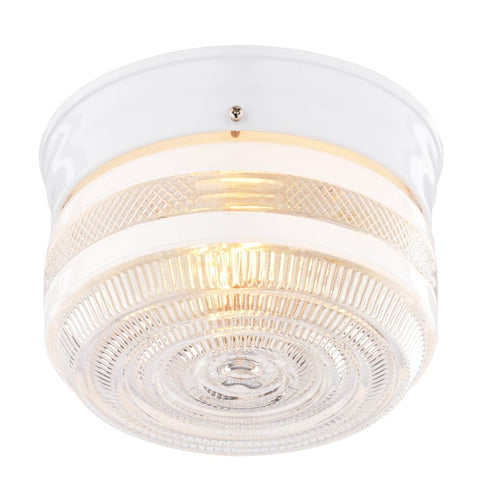 Boston Harbor F13WH01-6859CL-3L Single Light Ceiling Fixture, 120 V, 60 W, 1-Lamp, A19 or CFL Lamp, White Fixture