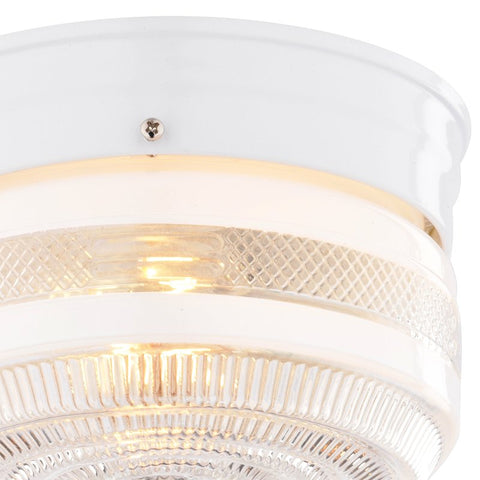 Boston Harbor F13WH01-6859CL-3L Single Light Ceiling Fixture, 120 V, 60 W, 1-Lamp, A19 or CFL Lamp, White Fixture