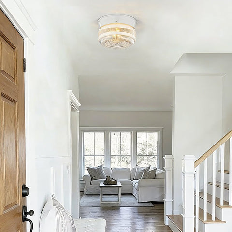 Boston Harbor F13WH01-6859CL-3L Single Light Ceiling Fixture, 120 V, 60 W, 1-Lamp, A19 or CFL Lamp, White Fixture