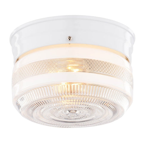 Boston Harbor F13WH01-6859CL-3L Single Light Ceiling Fixture, 120 V, 60 W, 1-Lamp, A19 or CFL Lamp, White Fixture
