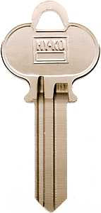 Hy-Ko 11010ER1 Key Blank, Brass, Nickel, For: Earle Cabinet, House Locks and Padlocks, Pack of 10