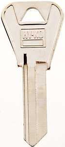 Hy-Ko 11010WR3 Key Blank, Brass, Nickel, For: Weiser Cabinet, House Locks and Padlocks, Pack of 10