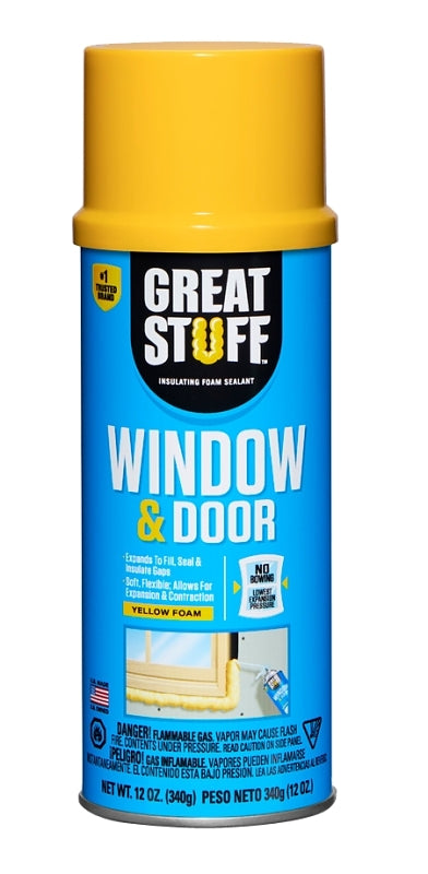 Great Stuff 175437 Foam Sealant, Yellow, 12 oz Aerosol Can