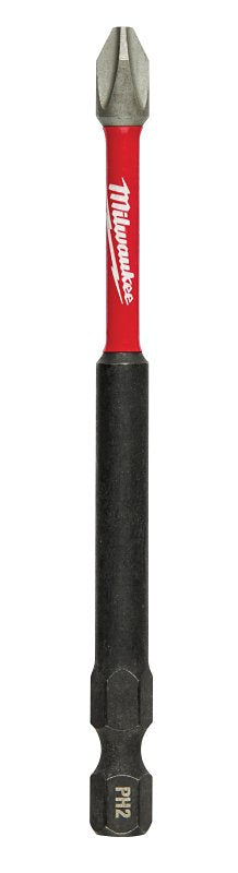 Milwaukee SHOCKWAVE 48-32-4562 Power Bit, #2 Drive, Phillips Drive, 1/4 in Shank, Hex Shank, 3-1/2 in L