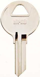 Hy-Ko 11010RO1 Key Blank, Brass, Nickel, For: National Cabinet Locks, Pack of 10