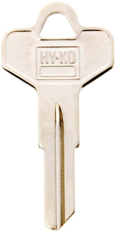 Hy-Ko 11010DE4 Key Blank, Brass, Nickel, For: Dexter Cabinet, House Locks and Padlocks, Pack of 10