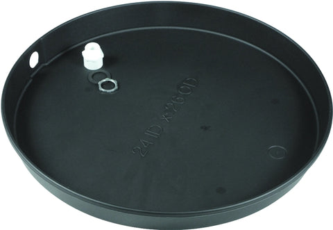 Camco USA 11460 Recyclable Drain Pan, Plastic, For: Electric Water Heaters, 22 in ID x 2-1/2 in D