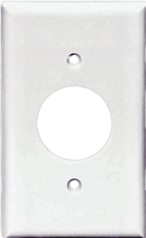 Eaton Wiring Devices PJ7W Wallplate, Mid-Size, 4-1/2 in L, 2-3/4 in W, 1-Gang, Polycarbonate, White, High-Gloss, Pack of 25
