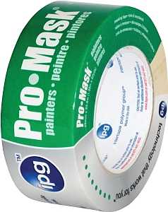 IPG 5204-2 Painter's Masking Tape, 60 yd L, 1.87 in W, Crepe Paper Backing, Beige
