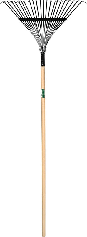 Union Rake UnionTools 64430 Leaf Rake, Steel Tine, 22-Tine, Hardwood Handle, 48 i ...