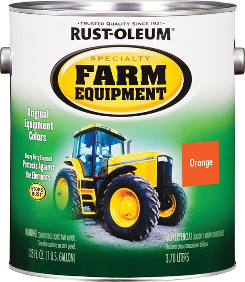 RUST-OLEUM SPECIALTY 7458402 Farm Equipment Enamel, Allis Chalmers Orange, 1 gal Can, Pack of 2
