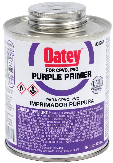 Oatey 30757 Primer, Liquid, Purple, 16 oz Case