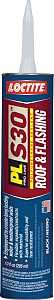Loctite PL S30 Series 1618181 Roof and Flashing Sealant, Black, Paste, 10 fl-oz Cartridge, Pack of 12