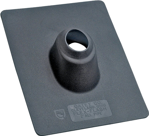 Oatey 14038 Base Roof Flashing, 13-1/4 in OAL, 10 in OAW, 4 in Pipe, Plastic