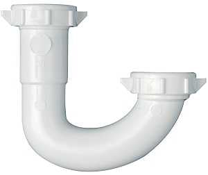 Plumb Pak PP20946 J-Bend, 1-1/4 in, Plastic, White