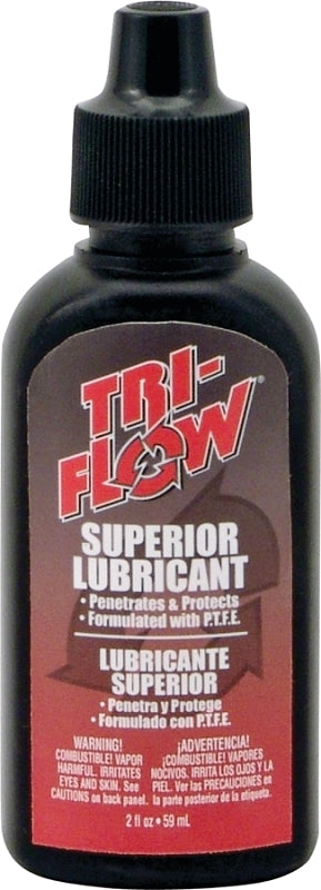 Tri-Flow TF21010 Lubricant, Mineral Oil Base, Brown, 2 oz Bottle, Liquid